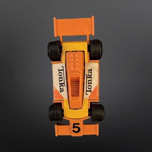 Vintage 1979 Tonka Racing Car No. 5 Tonka Toys Orange Plastic made in HK A2 - Picture 4 of 9